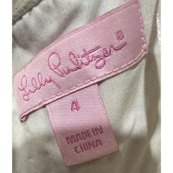 Lilly Pulitzer Nautical Anchor Rope Trim Strapless Dress Size 4 Vacation Summer - Picture 8 of 9